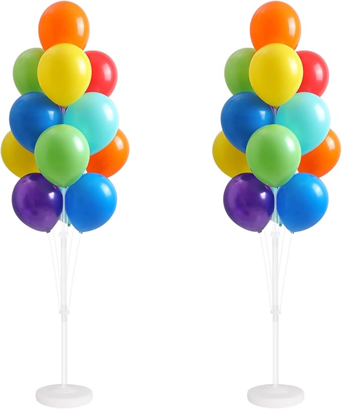 Assorted Rainbow Balloon Column Stand Kit by IMISNO