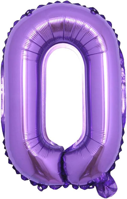 16 inch Purple Alphabet Letter and Number Balloons Set Package, Aluminum by RUIANSI