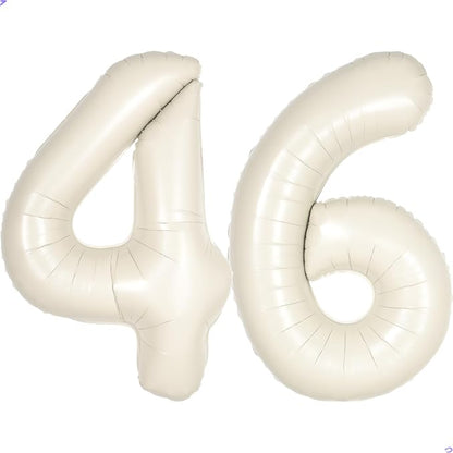 Cream White Number 46 64 Balloon by Unknown