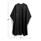 Betty Dain Alligator Hide Bleach-proof Multi Purpose Coloring/Styling Cape, Textured Surface, Secure Snap Closure at Neck, Generous Size, Machine Washable, Lightweight Polyester, Black, 45 x 60