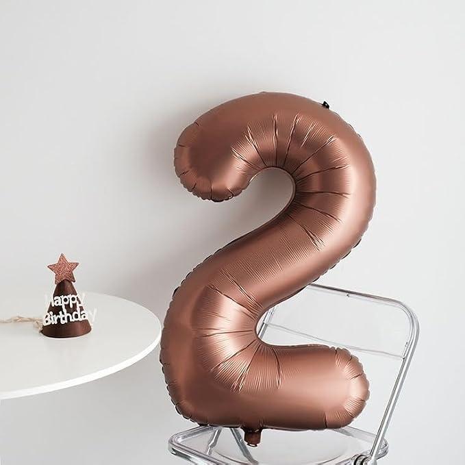 Number Balloons 40 Inch Coffee 2 Balloon - Image 3