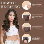 GOO GOO Tape in Hair Extensions Human Hair, 2/6/2 Balayage Dark Brown to Chestnut Brown, 22inch 100g 40pcs, Skin Weft Seamless Invisible, Silky Straight with Thick Ends, Remy Human Hair