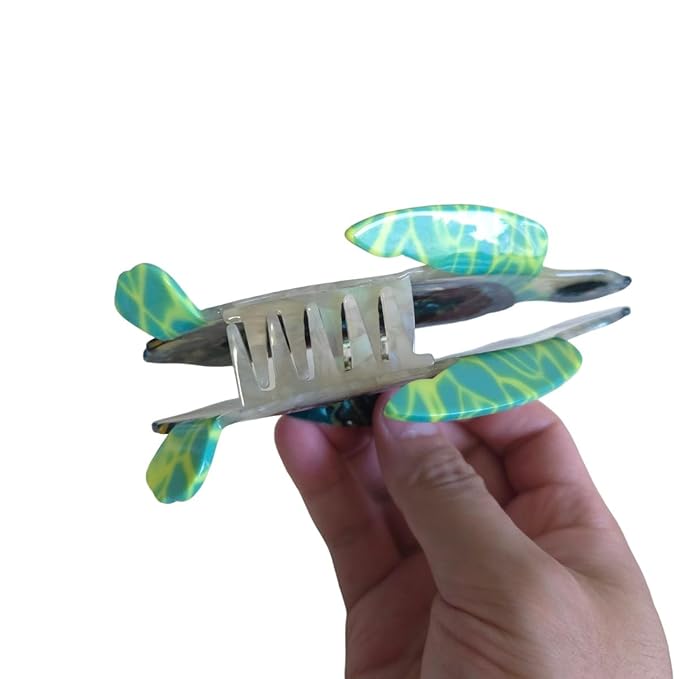 Novelty Aquatic Animals Hair Clips,Cellulose Acetate Hair Clips,Big Claw Clips for Girl,Hair Accessories (Turtle)