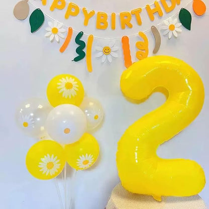 40 inch Yellow Number Balloon Giant Foil Helium Balloons Number 2 Balloon - Image 4