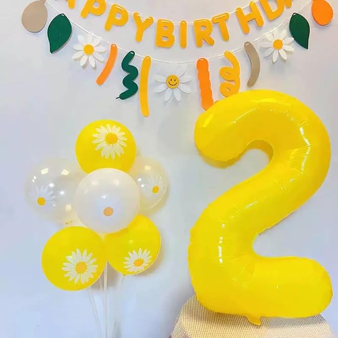 40 inch Yellow Number Balloon Giant Foil Helium Balloons Number 7 Balloon - Image 5