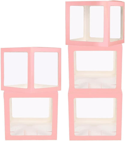 uxcell 6 Pcs Party Balloon Boxes, Transparent Balloon Boxes by uxcell