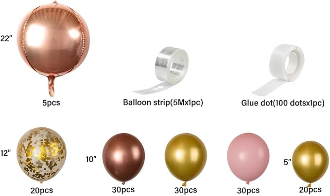 Restaurantware-Balloonify Balloon Garland Set, 1 Party Decoration Kit - Image 9