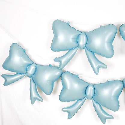 6 Pieces Bow Balloons, Big Macaron Blue Bow Balloons - Image 4