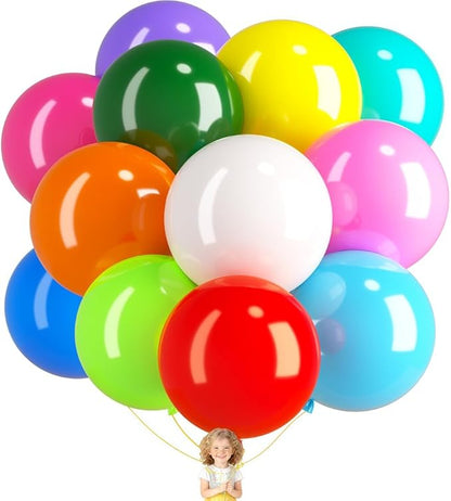 36 Pack 24 Inch Balloons Large Assorted Color Rainbow Latex Big Balloon 12 by BAOKUANHU