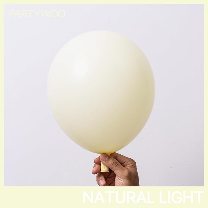 PartyWoo Pastel Yellow Balloons 50pcs Light Pale Yellow Color | Balloons - Image 2