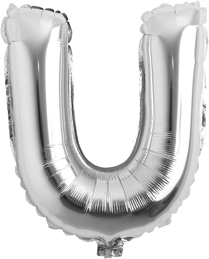 32 inch Letter Balloons Silver Alphabet Number Balloons Foil Mylar Party by REIANS
