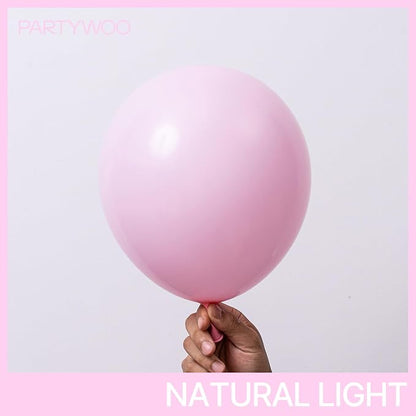 PartyWoo Baby Pink Balloons 100pcs Pastel Pale Pink Color 12 Inch | Balloons - Image 2