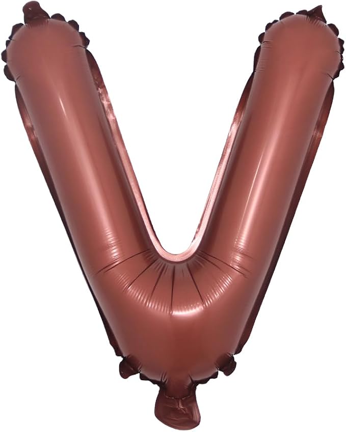 Chocolate Color Letter Number Foil balloons 1pc 16inch Alphabet Digital by RUIANSI