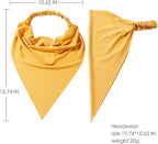 6 Pack Hair Scarf Headband for Women Elastic Bandana Head Scarf Large Boho Triangle Kerchief with Clips Non Slip Scarves