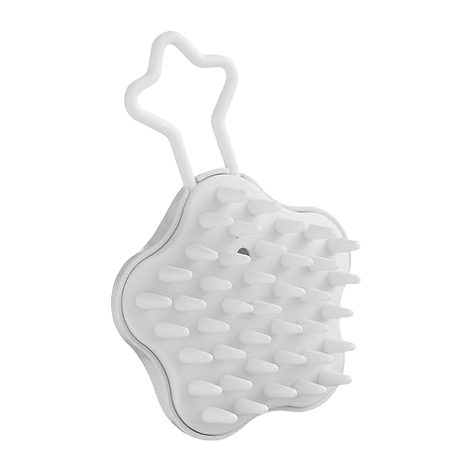 Silicone Scalp Massage Hair Washing Brush Wet and Dry Shampoo Brush Body Scrubber Bath Head Massage Brush