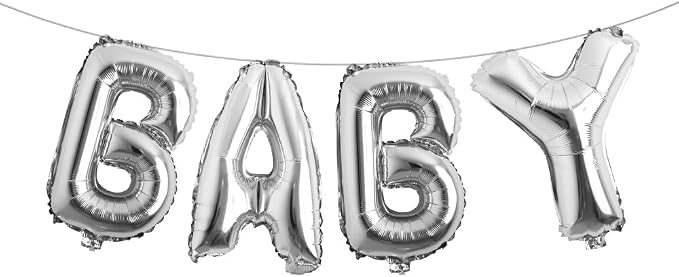 RUIANSI 16 Inch Baby Letter Balloons Multicolor Foil Aluminum Balloons by RUIANSI