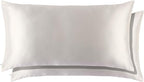slip The Original King Silk Pillow Case Duo - 100% Pure 22 Momme Mulberry Silk - King Standard Size - Anti-BedHead, Anti-Sleep Crease, White (20" x 36")