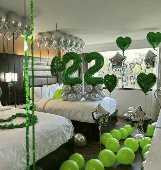 40 Inch Big Green Number 22 Balloon Birthday Decoration, Number 22 Helium - Image 4