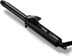 FARERY 1/2 Inch Ceramic Mini Hair Curler with 3 Adjustable Temp, 100-240V Dual Voltage, Travel Curling Iron for Short Hair, Auto-Off, Infused with Keratin & Argan Oil, Include Storage Bag, Black
