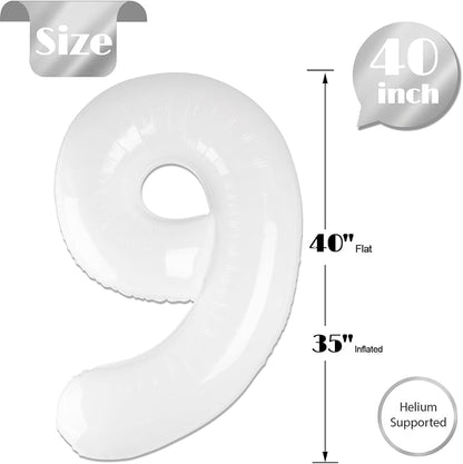 White 9 Balloon - Image 5