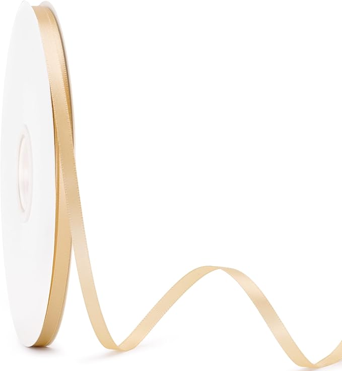 KINGLAKE Champagne Gold Satin Ribbon by KINGLAKE