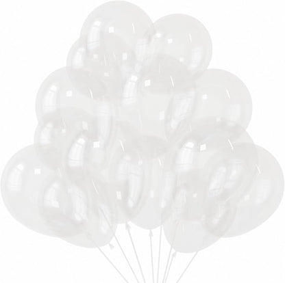 KBZVNAF Clear Latex Party Balloons 50 Pack 12 inch | Transparent Helium Balloons by KBZVNAF