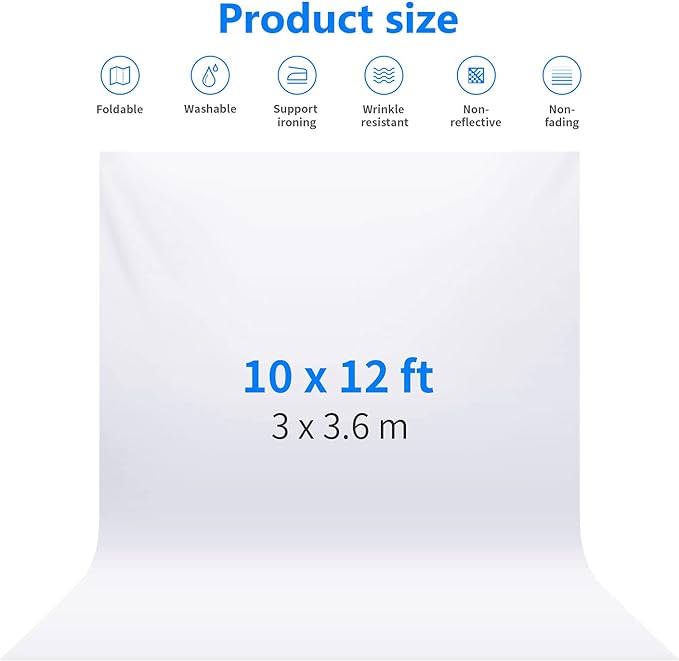 NEEWER 10 x 12FT / 3 x 3.6M PRO Photo Studio Premium Polyester Collapsible - Image 2