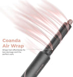 SRILabs StyleWrap Pro 7-in-1 Coanda Air Hair Multi Styler Dryer Brush in Gray with Negative Ions, Light Foldable Design, Quiet Brushless Motor, Aviation-Grade Aluminum, Memory Function