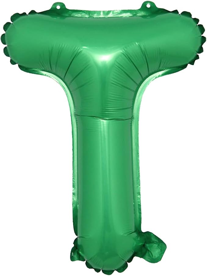 16 inch Green Alphabet Letter and Number Balloons Set Package, Aluminum Hanging by RUIANSI