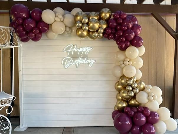 150Pcs Burgundy Balloon Garland Arch Kit - Image 3