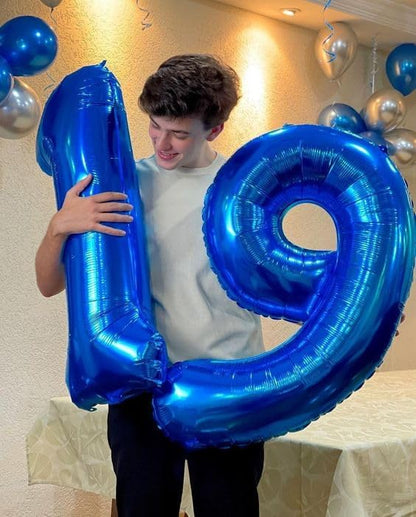 Blue Number 4 Balloon 40 Inch - Image 4