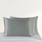 ZIMASILK Upgraded 100% Pure Mulberry Silk Pillowcase for Hair and Skin Silk Pillow Cases with Reinforced Hidden Zipper, More Soft & Durable Highest Grade 6A Silk, Gift Box 1Pc (Queen 20"x30", Grey)