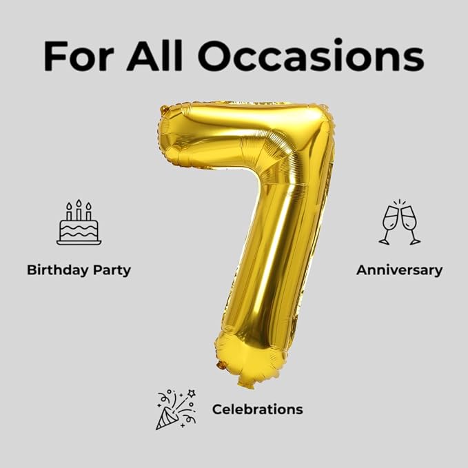 YPSelected 32 Inch Large Foil Helium Number Balloon Birthday Wedding Party 0-9 - Image 5