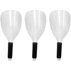 3PCS Barber Salon Face Shield,Clear Plastic Hairdressing Haircut Face Mask,Reusable Hairspray Shield Hairspray Face Shield with Sponge Handle for Hairdressing Makeup(Transparent,size:12.60 x 5.91inch)