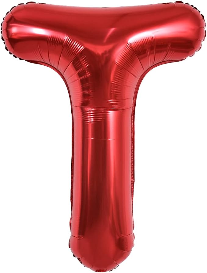TONIFUL 40 Inch Large Bright Red Letter Balloons A-Z, Giant Jumbo Helium Foil by TONIFUL