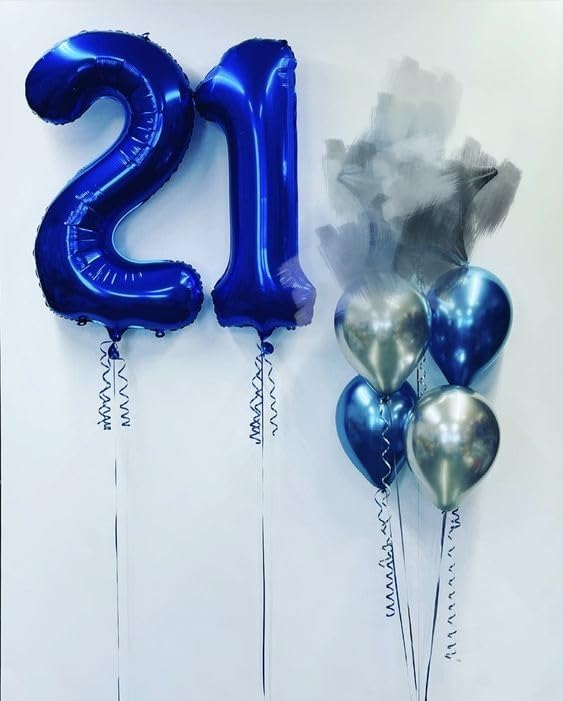 Number Balloons 0 Balloon 40 inch Blue - Image 3