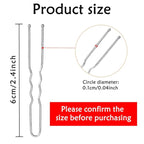 330 Count U Shaped Silver Hair Pins for Buns, YINGFENG 2.4inch Bun Pins Silver Hair Pins for Women with Storage Box for Updos French Twists