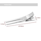 50pcs Metal Double Prong pin Curl Hair Clips for Styling Sectioning,Silver Hair Clips for Women Long Hair,Metal Alligator Curl Clips for Hair Roller,Salon,Bows DIY with Case