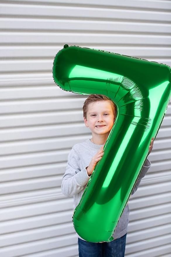 Number Balloons Green 7 Balloon 40 inch - Image 4