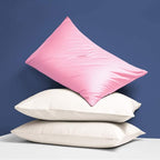 NTBAY Zippered Satin Pillow Cases for Hair and Skin, Luxury Standard Hidden Zipper Pillowcases Set of 2, 20x26 Inches, Light Pink