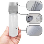 4 PCS Root Comb Applicator Bottle,Hair Oiling Applicator,Hair Oil Applicator Bottle for Hair Dye Shampoos Hair Salons.6oz (Purple+Grey)