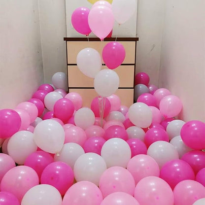 300 Pack Hot Pink Light Pink and White Balloons 5 Inch Pink White and Rose Red - Image 5