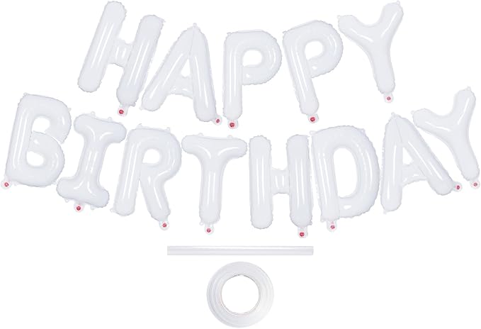 Happy Birthday Balloons Banner, Foil Balloon Personalized Name Letters Balloons by TOTAFAM