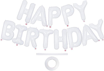 Happy Birthday Balloons Banner, Foil Balloon Personalized Name Letters Balloons by TOTAFAM