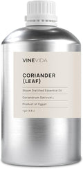 VINEVIDA Coriander (Leaf) Essential Oil - Gallon Coriander (Leaf) Oil Undiluted - Bulk Gallon Essential Oil for Soap Making Safe for Skin - DIY Candle Scents for Candlemaking Scents - 8 lbs
