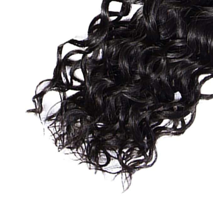 32 Inch Water Wave Bundles Natural Black Human Hair Bundles Unprocessed Brazilian Virgin Remy Hair Extensions Niegmeag Double Weft Hair Weave 100g/Pc