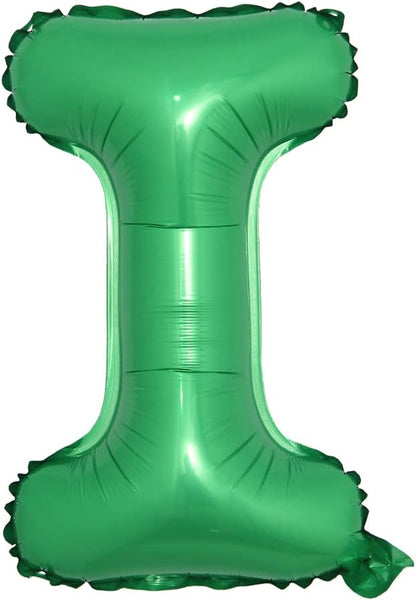 16 inch Green Alphabet Letter and Number Balloons Set Package, Aluminum Hanging by RUIANSI