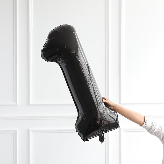 40inch Jumbo Black 18 Number Balloons - Image 4