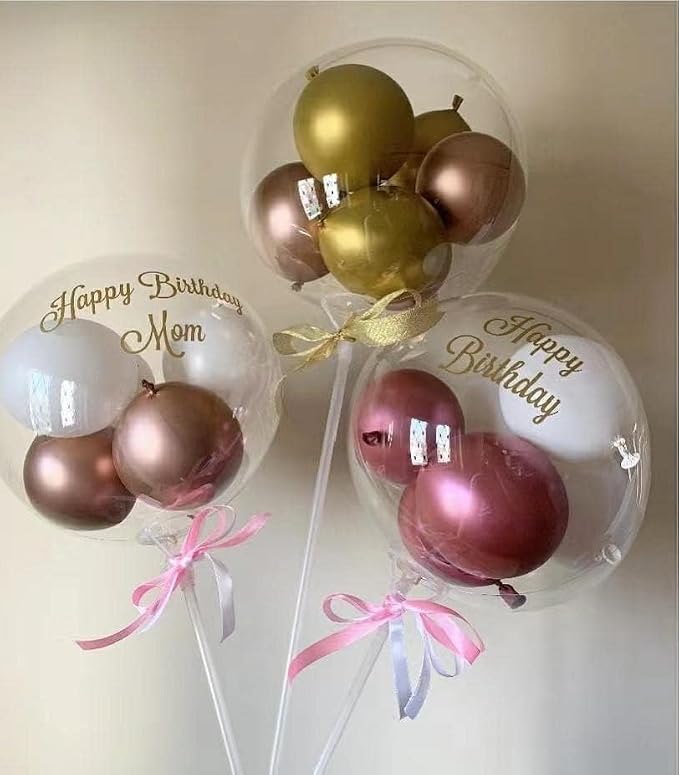 Balloon Sticks with Cups 30 Packs, 16inch Long Clear Bobo Balloon Holder - Image 5