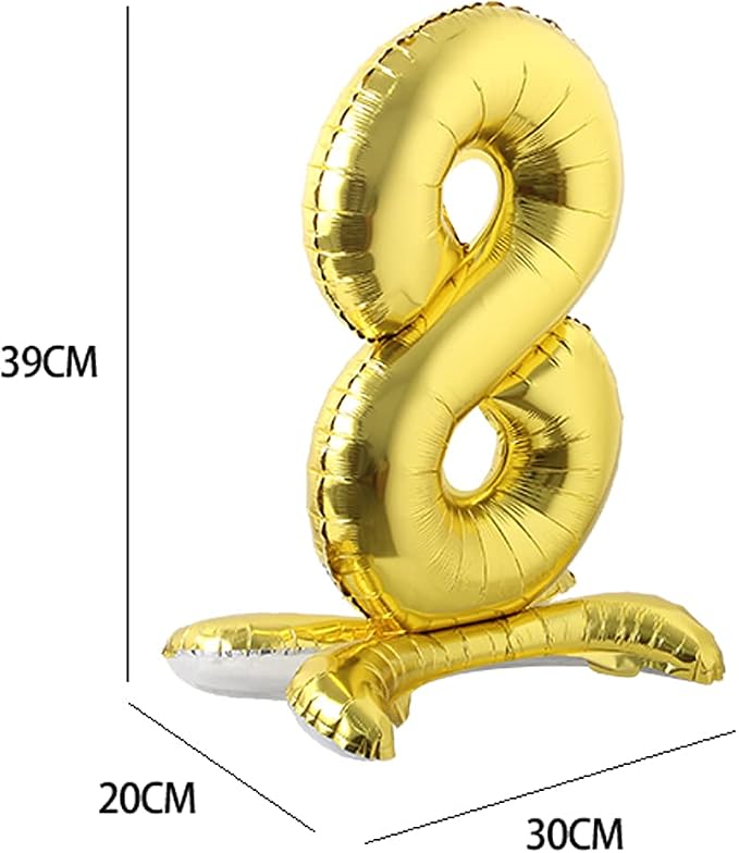 16" Standing Gold Alphabet Letter and Number Balloons Aluminum Hanging Foil - Image 2